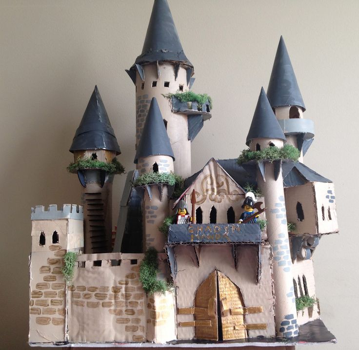 a castle made out of paper and clay