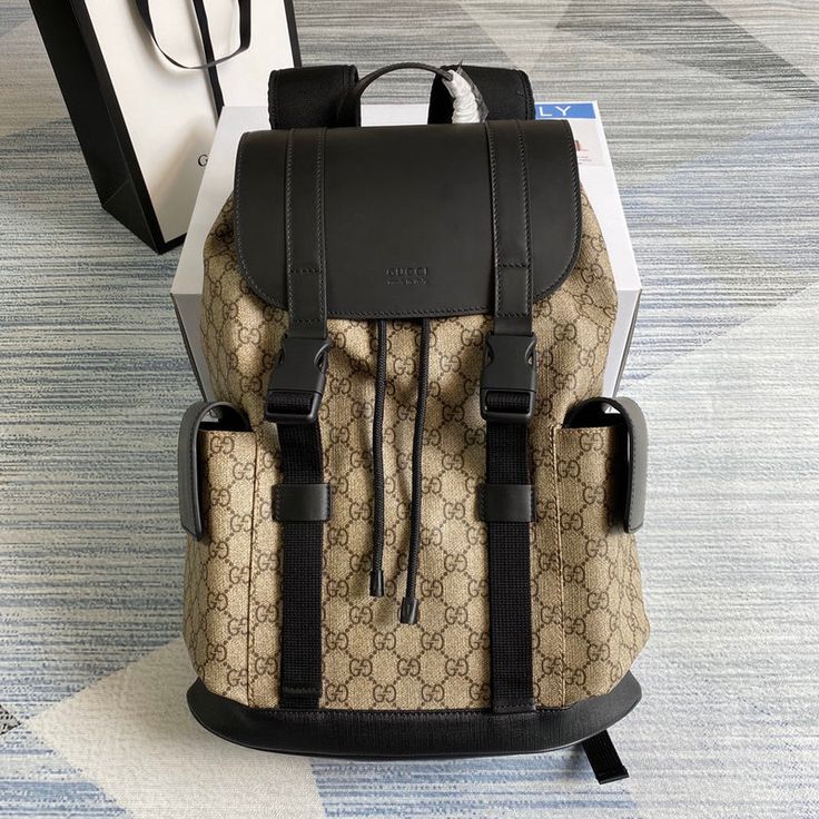 Size: Standard Size It comes with Dust box, Care manual, Tag, and Paper bag. Gucci Bags, Beautiful Packaging, Black Backpack, Satchel Bags, Gucci Bag, Evening Bags, Fashion Statement, Fashion Backpack, Luxury Bags