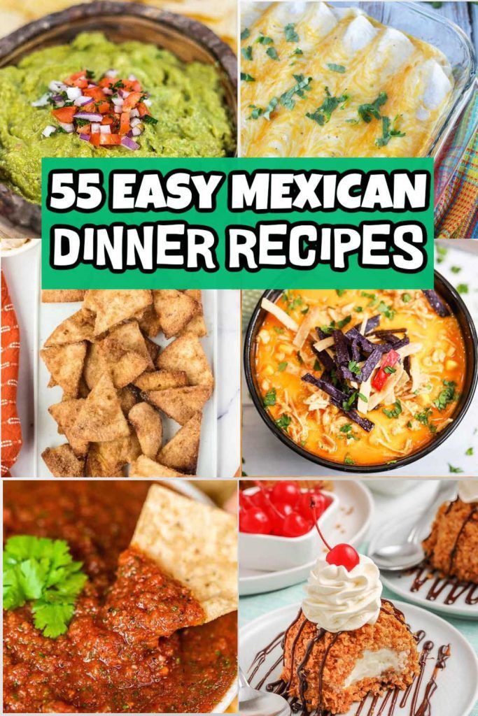 mexican dinner recipes with the title overlay