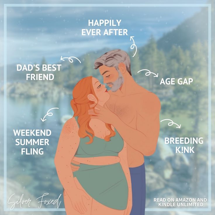 a man and woman hugging each other with the words happily ever after, dad's best friend, weekend summer fling