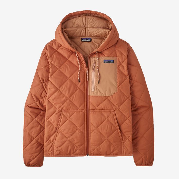 Patagonia Women's Diamond Quilted Bomber Hoody Winter Hiking Outfit Women, Patagonia Style, Patagonia Jacket Women, Patagonia Outfit, Patagonia Jacket, Patagonia Jackets, Women Diamond, Diamond Quilt, Patagonia Womens