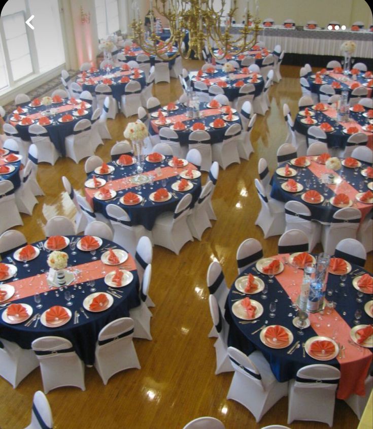 tables and chairs are set up for an event