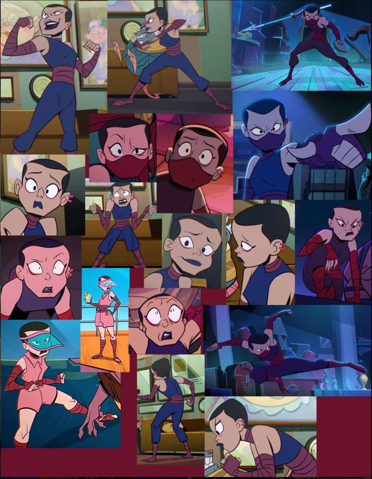 cartoon character collages from the animated series spider - man into the spider - verse