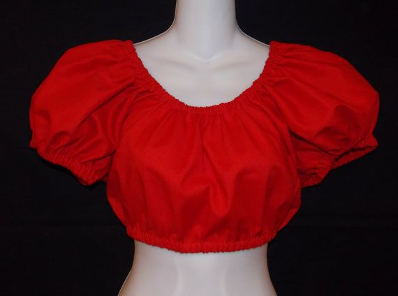 Any Color Cropped Short Sleeve Peasant Top Choose by loriann37 Red Off Shoulder Top, Off Shoulder Crop Top, Peasant Top, Shoulder Crop Top, Peasant Tops, Off Shoulder Tops, Choose Colors, Harley Quinn, Short Sleeves Tops