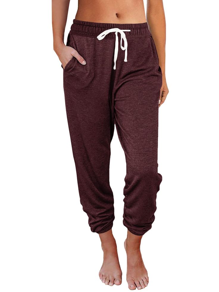 PRICES MAY VARY. ★FEATURE: High Waist, Solid Color, Stretch Elastic Waist Pull-On Pant with drawstring, Loose Fit, Relaxing, Women sweat joggers pants with two pockets,Lounge Pants,Postpartum Joggers ★MULTIPLT USE: Works great as Ladies Pajama Pants, Sweatpants,Lounge Pants, Daily Wear Trousers for warm and cool day. Perfectly pair with any tops, shirt, sweatshirt to start a happy and comfortable day. ★OCCASION: Women's leisure sweatpants Fits for Walking, Gym, Running, Jogging, Yoga, Hiking, Wo Two Piece Set Pants, Baggy Sweatpants, Cropped Pants Women, Womens Pajamas Pants, Casual Sporty, Type Of Pants, Womens Sweatpants, Running Women, High Waisted Pants