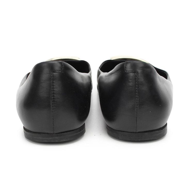 Roger Vivier flats in black smooth leather with large gold buckles on the toes. Brand = Roger Vivier Condition = 8/10, Very good, hairline scratches to buckles, very light scuff marks on leather Size = Women's 36.5 EU Material = Leather SKU = 23250-1 Leather Pointed Toe Flats With Buckle For Work, Metal Feet Pointed Toe Flats For Work, Workwear Flats With Metal Feet And Pointed Toe, Black Leather Pointed Toe Flats With Low Heel, Leather Pointed Toe Flats With Buckle For Office, Pointed Toe Flats With Metal Feet For Work, Leather Pointed Toe Flats With Buckle Closure For Office, Pointed Toe Business Flats With Buckle Closure, Workwear Pointed Toe Flats With Metal Feet