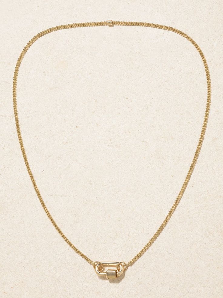 MARLA AARON 14-karat gold necklace | NET-A-PORTER Marla Aaron Necklaces, Classic 14k Gold-filled Clavicle Chain Jewelry, Formal Yellow Gold Diamond Necklace With Chain, Classic Choker Necklace For Formal Occasions, Classic Formal Choker Necklace, Luxury Yellow Gold Jewelry With Clavicle Chain, Luxury Yellow Gold Jewelry With Adjustable Chain, Luxury Yellow Gold Clavicle Chain Jewelry, Timeless Yellow Gold Charm Necklace With Chain