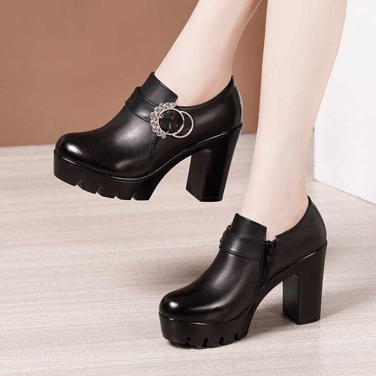 Shoes 2022 Fall, Winter Shoes 2022, Women Winter Shoes, High Heel Oxfords, Block High Heels, Shoes Fall, Elegant High Heels, Women Platform Shoes, Platform High Heel Shoes