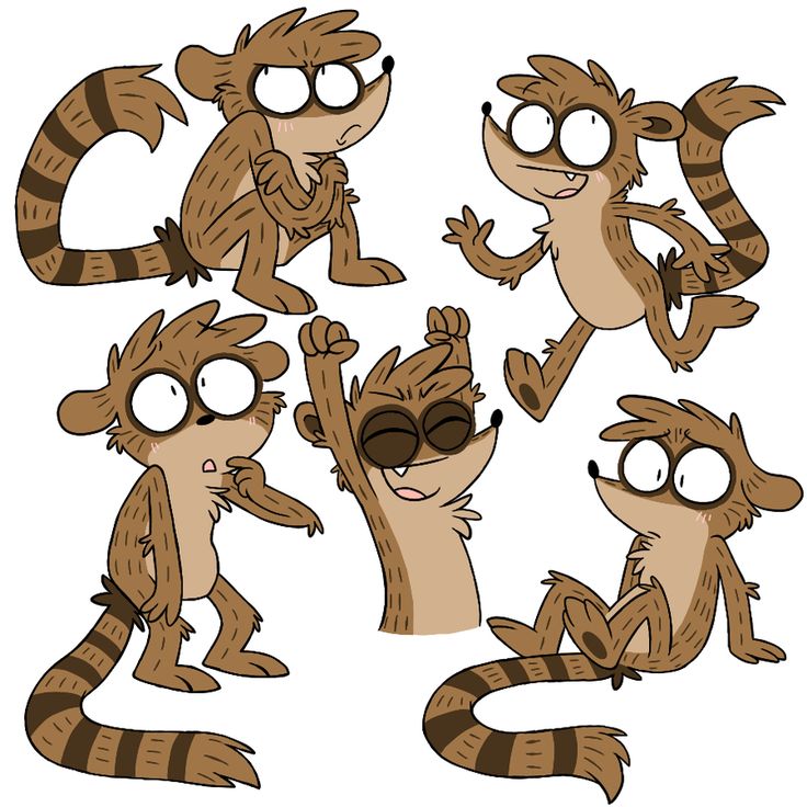 some cartoon animals with glasses on their faces