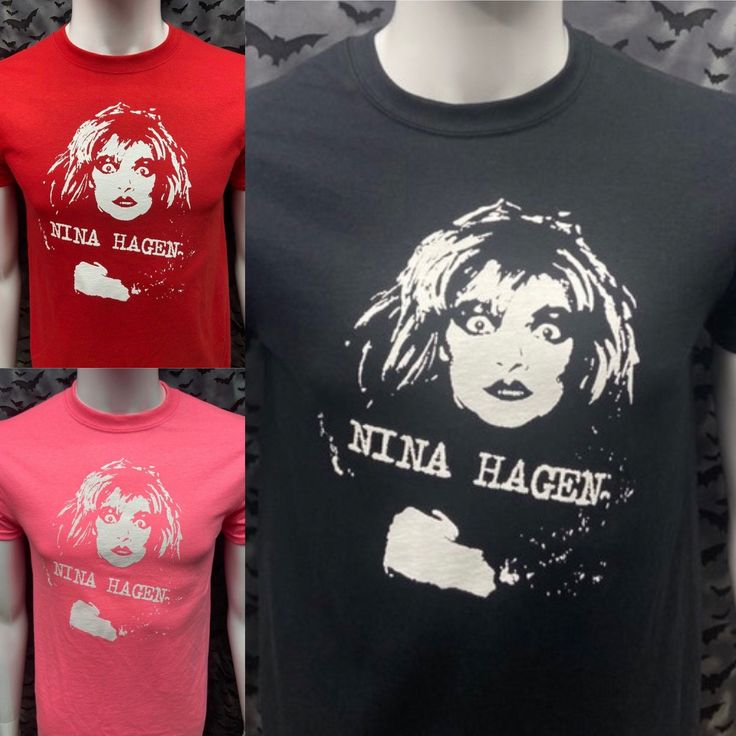 Nina Hagen T-shirt 100% Gildan Heavy Cotton This comes in your choice of a black/ pink/ or red tshirt. These are handmade screenprinted and slightly vary from the photo. Please feel free to email me any questions. Thanks for looking. Due to an influx of incorrect addresses if a package is returned, you must pay the shipping cost to resend the item to you. I do not do exchanges and I do not take returns unless the item is damaged. I thoroughly check each item before it is shipped out. The seller Alternative Pre-shrunk T-shirt, Halloween Concert T-shirt With Screen Print, Pink Grunge T-shirt For Halloween, Pink Grunge Halloween T-shirt, Unisex Alternative Style T-shirt For Fan Merchandise, Red Screen Print T-shirt For Concerts, Pink Short Sleeve T-shirt For Alternative Fashion, Rocker T-shirt With Letter Print For Alternative Fashion, Rocker Style Short Sleeve T-shirt With Screen Print