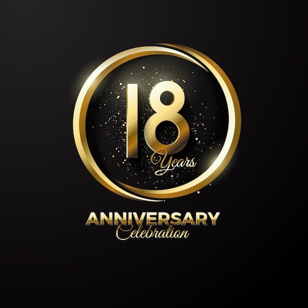 Vector 16th anniversary background with ... | Premium Vector #Freepik #vector #confetti-happy-birthday #18th #birthday-confetti #18th-birthday Anniversary Background, 18th Anniversary, Birthday Confetti, 16th Anniversary, Gold Number, Anniversary Celebration, Anniversary Parties, 18th Birthday, Party Accessories