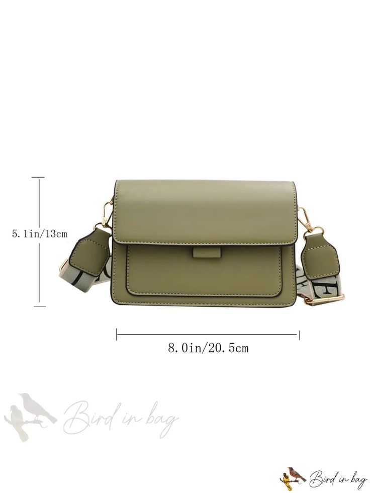 Bird in Bag - Square Flap Trendy Khaki Bags For Spring, Trendy Khaki Shoulder Bag For Spring, Khaki Rectangular Shoulder Bag For Spring, Trendy Rectangular Khaki Shoulder Bag, Casual Olive Rectangular Bag, Green Rectangular Shoulder Bag For Fall, Casual Khaki Square Shoulder Bag, Trendy Green Shoulder Bag For Fall, Casual Green Shoulder Bag For Office