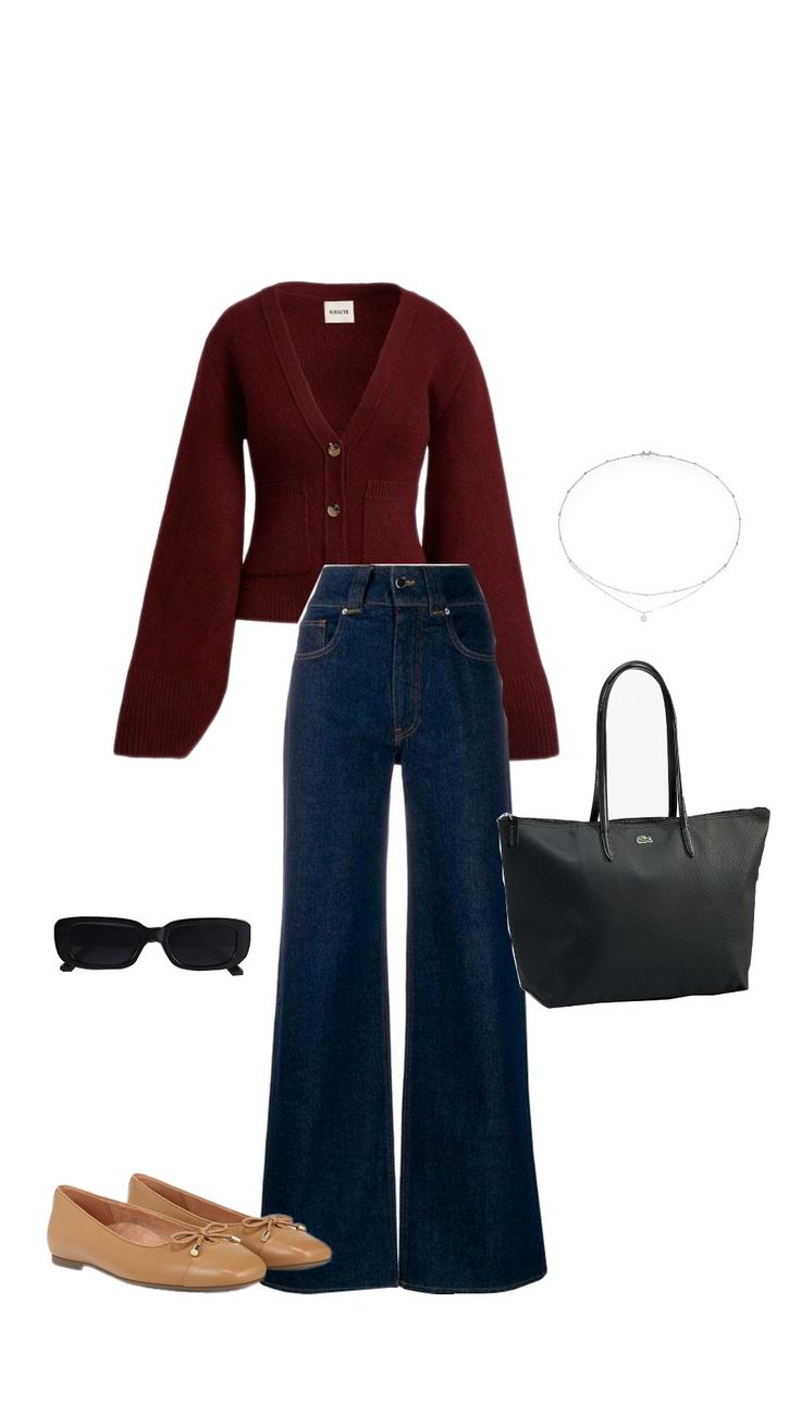 #outfit #fyp #fall2024 #burgundy #cardigan #recent #outfitaesthetic Burgundy Cardigan Outfit Work, Burgundy Top Outfit Ideas, Burgundy Cardigan Outfit Fall, Burgundy Cardigan Outfit, Burgundy Top Outfit, Cardigan Outfit Work, Burgundy Strapless Dress, Burgandy Cardigan, Cardigan Fall Outfit