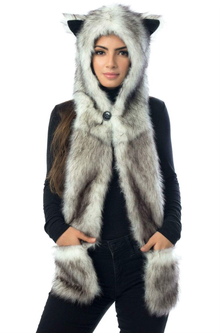 PRICES MAY VARY. Faux Fur Zipper Side Pocket Great For Any Outdoor Activities High Quality Special Design. Novelty Halloween Cosplay Costumes One Size Fits All. Unisex Scarf Hat and Mittens.Zipper side pocket Wolf Halloween Costume, Paw Gloves, Faux Fur Hoodie, The Mitten, Halloween 3, Animal Hoodie, Faux Fur Hat, Fur Hoodie, Animal Hats