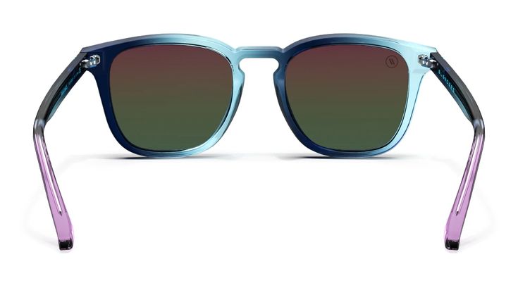 Confidently styled—that’s the essence of ‘Rain Dance’. These ‘Sydney’ collection square sunglasses pop with personality and bring out your best with a polarized rainbow lens and multi-color fade. The effortless cool of blue and violet set the tone for a day sure to be Lived in Forward Motion. // Details: Gender Unisex Frame Gloss Navy and Light Blue Fade Lens Color Polarized Blue & Purple Mirrored UV Rating 100% UV Protection Fit / Size Medium - Large Vibe Lifestyle In the Box Microfiber Pouch & Blue Square Frame Sunglasses With Tinted Lenses, Blue Mirrored Lenses Square Frame Sunglasses, Blue Square Frame Sunglasses With Mirrored Lenses, Trendy Blue Polarized Sunglasses, Blue Mirrored Sunglasses For Travel, Blue Tinted Sunglasses For Travel, Travel Blue Tinted Sunglasses, Blue Tinted Lenses Sunglasses For Travel, Trendy Mirrored Sunglasses For Travel