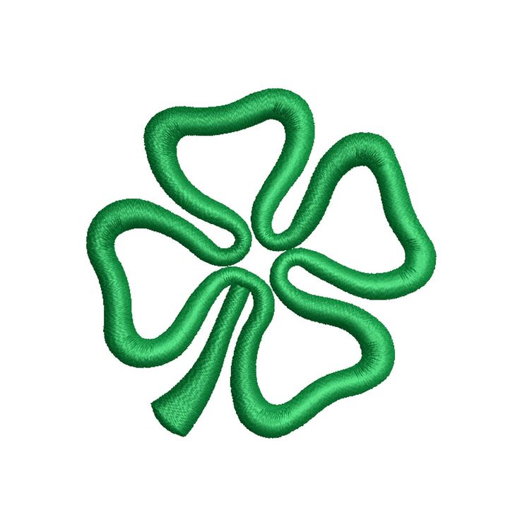 Saint Patrick's Four Leaf Clover Logo Four Leaf Clover Logo, Clover Logo, Plain Clothing, Logo Embroidery Design, Digitized Embroidery Designs, Heat Transfer Design, Four Leaves, Saint Patrick, Four Leaf