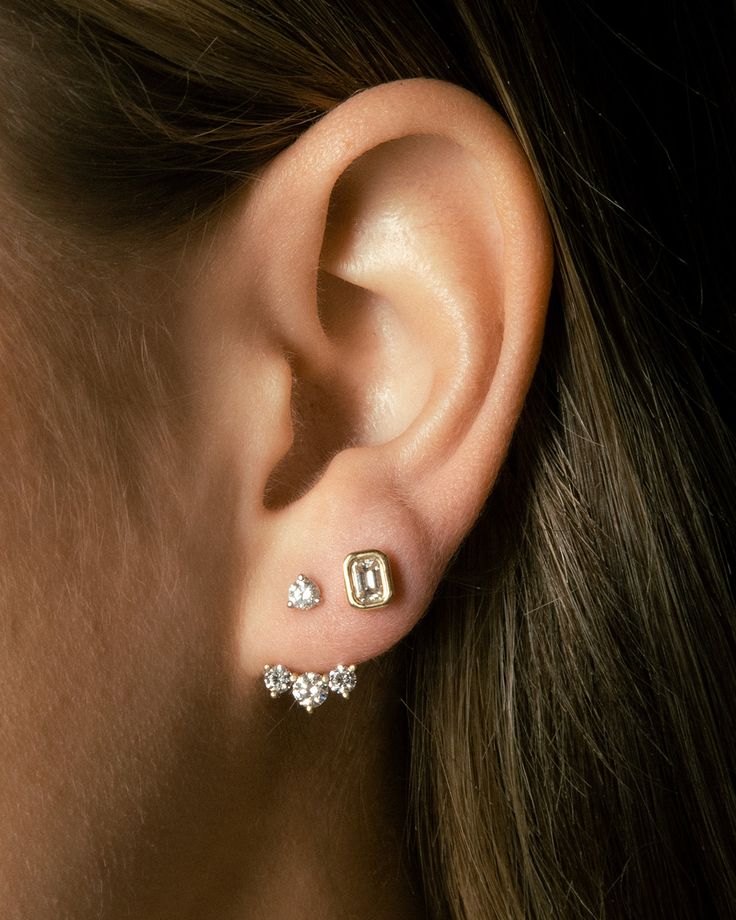 Design A graduating diamond ear jacket - the perfect accessory to add some extra bling to your own diamond studs. We recommend to order in the same metal color as your own studs. Details & Dimensions 0.70 carats (pair), 0.35 carats (single) Ear Jacket Earring, Studded Jacket, Fancy Earrings, Ear Jacket, Solitaire Necklaces, Domed Ring, Tennis Bracelet Diamond, Pinky Ring, Diamond Bracelets