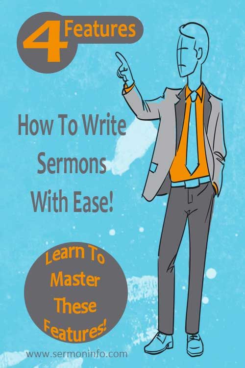 a man in a suit and tie pointing at the text 4 features how to write sersmos with ease