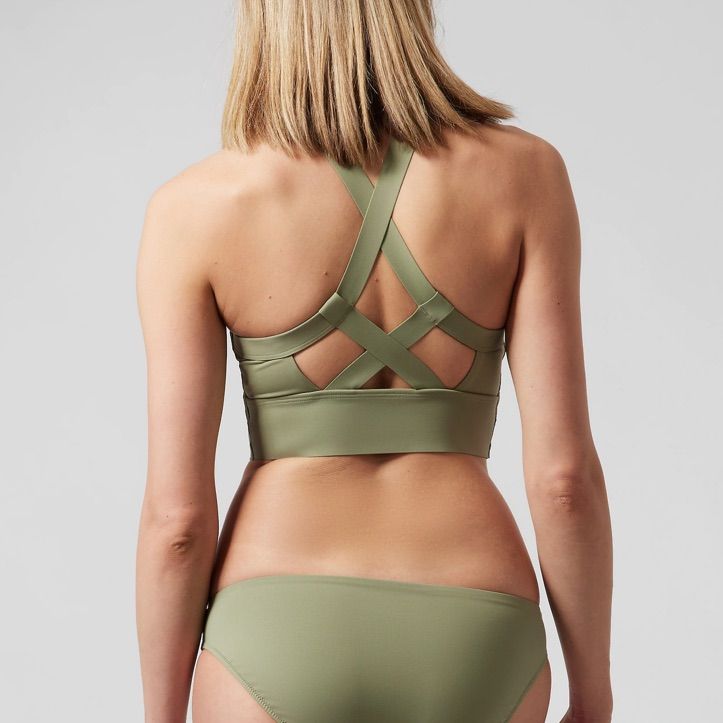 Nwt Athleta Bikini Top In Eucalyptus Olive See Tag For Details. Purchased At An Overstock Outlet - No Returns To Store. Please Comment With Questions! Pair With Another Item In My Closet And Make A Bundle! Selling For $69 Online! Outlet, Green, Women Shopping, Closet