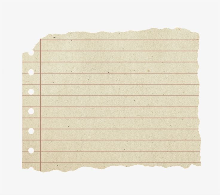 an old piece of paper with lined lines and holes on the bottom, isolated against a white background