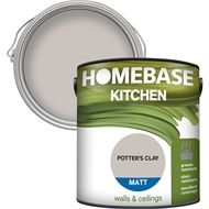 a can of brown paint with the words homebase kitchen on it's side