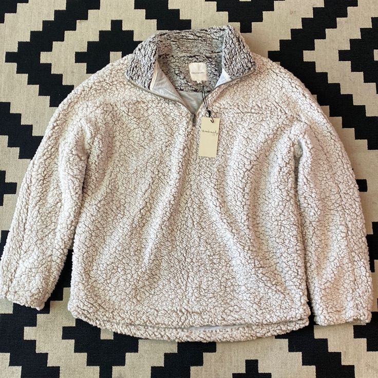 Nwt Sherpa Pullover Sweater Purchased New From Nordstrom Rack 2+ Years Ago And Never Worn. Inner Jersey Liner Has Small Water Mark, Appears To Be Washable And Is Not Noticeable On Outside. Bundle 2+ Items To Receive Discount/Reduced Shipping. No Trades Or Outside Communication. Cross-Posted On Other Sites. Comes From A Smoke Free, Fragrance Free, Pet Free Home. Buyers Responsibility To Research Style/Model/Color/Fit Info Prior To Purchase. Cozy Gray Fleece Sweater, Cozy Heather Grey Winter Sweater, Cozy Heather Grey Fall Outerwear, Cozy Heather Grey Winter Outerwear, Cozy Fit Sweater With Fleece Lining, Cozy Tops With Fleece Lining For Fall, Cream Fleece Sweater For Fall, Cozy Sherpa Sweatshirt For Fall, Cozy Cream Fleece Sweater