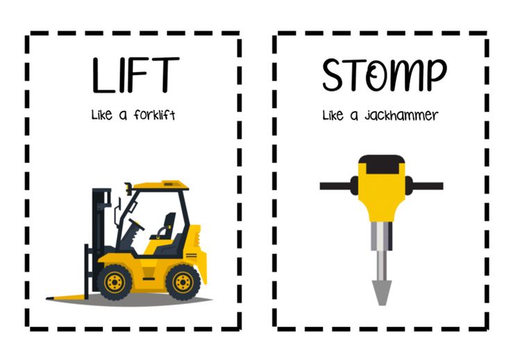 two different types of forklifts with the words lift and stomp