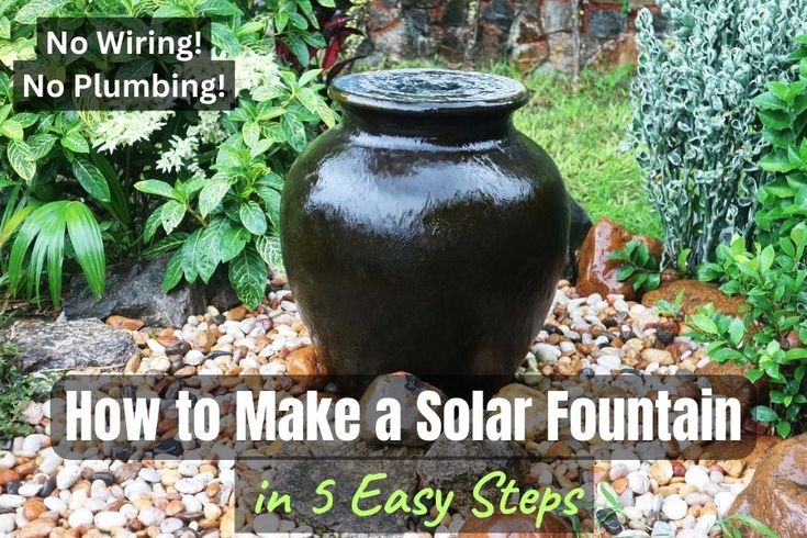 how to make a solar fountain Flower Pot Fountain Diy Solar, Diy Outdoor Solar Fountain, Solar Fountains Outdoor Diy, Solar Water Feature, Diy Solar Fountain, Solar Powered Fountain, Solar Water Fountain, Diy Garden Fountains, Tips To Save Money