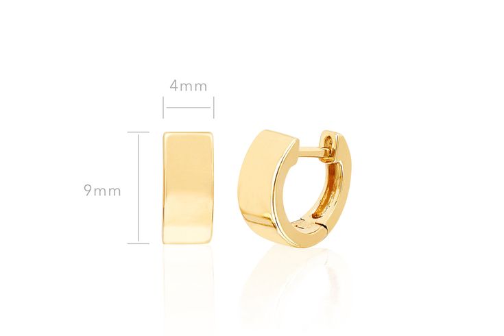 The Gold Jumbo Huggie Earrings are crafted from 14k gold. Wider than your typical huggie and flatter than our Gold Bubble Huggie Earrings, this set delivers shimmer. Classic 14k Gold Huggie Earrings For Gift, Classic 14k Gold Huggie Earrings As Gift, Minimalist 14k Gold Huggie Earrings For Formal Occasions, Formal Huggie Earrings, 14k Yellow Gold Earrings With Shiny Finish, Yellow Gold 14k Shiny Earrings, Minimalist Polished Yellow Gold Huggie Earrings, Minimalist Yellow Gold Huggie Earrings With Polished Finish, Classic 14k Yellow Gold Huggie Earrings