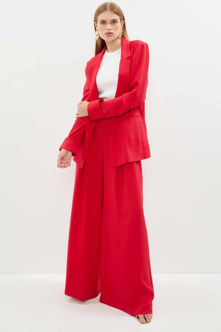 Style: Wide Leg TrousersDesign: PlainFabric: LuvitoLength: Regular Full Circle, Quick Delivery, Wide Leg Trousers, Duster Coat, Wide Leg, Perfect Fit, Buy Online, Shop Now, Trousers