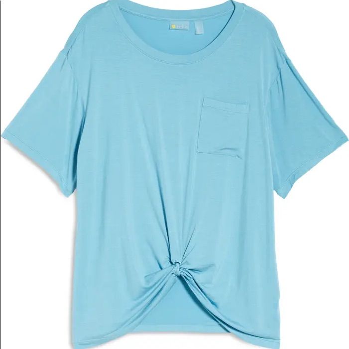 Zella Peaceful Knot T-Shirt Active Knot Nordstrom Teal Nwt Spring Nordstrom Relaxed Fit Tops, Nordstrom Relaxed Fit Tops For Spring, Nordstrom Cotton Short Sleeve Tops, Nordstrom Short Sleeve Tops For Summer, Nordstrom Cotton Summer Tops, Nordstrom Cotton Crew Neck Tops, Nordstrom Casual Summer Tops, Tshirt Knot, Knot