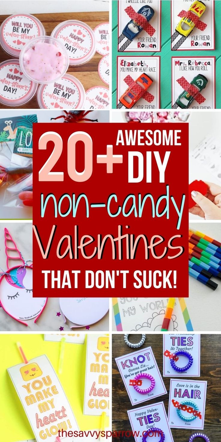 Want to make your own DIY non candy valentines this Valentines Day? Check out these 20+ awesome and cute valentines cards with free printables! From free printable car valentines to free printable crayon valentines, you'll find something your kids will want to pass out for their school valentines here! Valentines To Pass Out At School, Diy Boy Valentines For School, Cute Kids Valentine Ideas Schools, Last Minute Valentines For School, Diy Valentines For Students From Teacher, Valentine Ideas For Students, Class Valentines For Older Kids, Cute Diy Valentines For Kids, Kids Valentine Cards For School