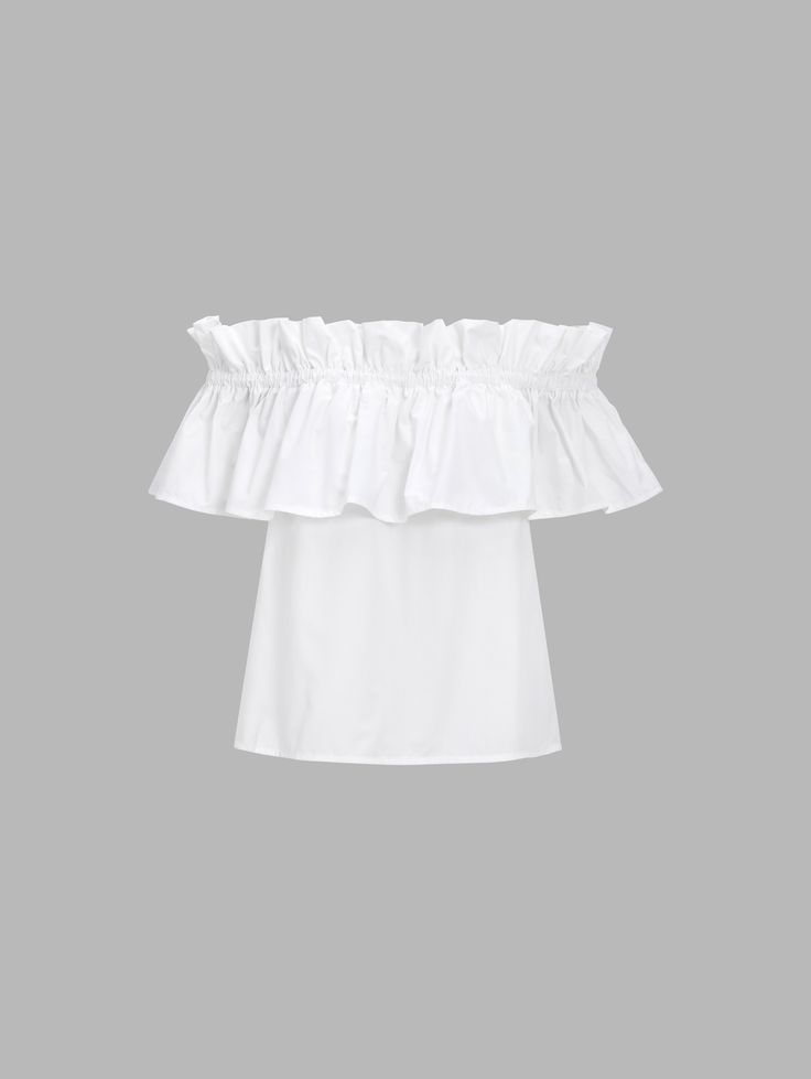 Add a touch of romance with the White Off-Shoulder Flounce Bodice Blouse! It's cute, it's comfy, and it's perfect for summer days or date nights. Product code: CAA04B4D016CC Features:  Woven Off-shoulder styling Short sleeves Flounce bodice Wash Method: Regular Wash Material: 80%POLYESTER,20%COTTON. Feminine Off-shoulder Top With Ruffles For Summer, White Off-shoulder Summer Top For Vacation, Cotton Off-shoulder Top With Ruffles, Casual Off-shoulder Top With Ruffles, Off-shoulder Ruffled Summer Tops, Off-shoulder Ruffled Tops For Summer, Summer Off-shoulder Ruffled Tops, Trendy Off-shoulder Top For Summer Day Out, Trendy Summer Off-shoulder Top