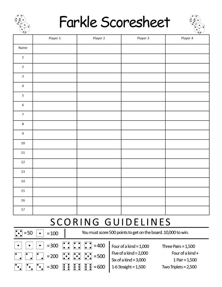 the printable score sheet is shown in black and white