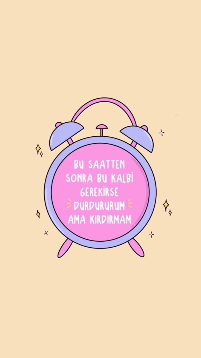 a pink and blue alarm clock with the words, pul saatien sona bi