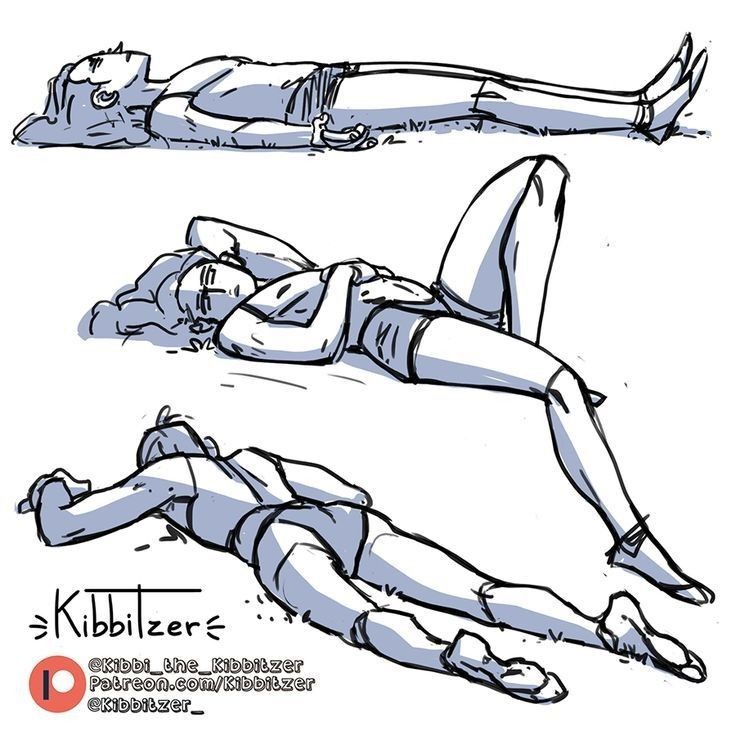 a drawing of a person laying on the ground and another lying down with their legs spread out