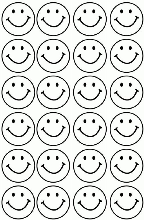 a large group of smiley faces with different shapes and sizes, all drawn in black ink