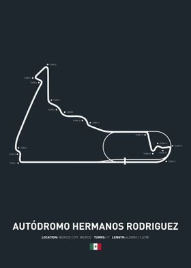 a black and white poster with the words autodromo hermans rodiguez