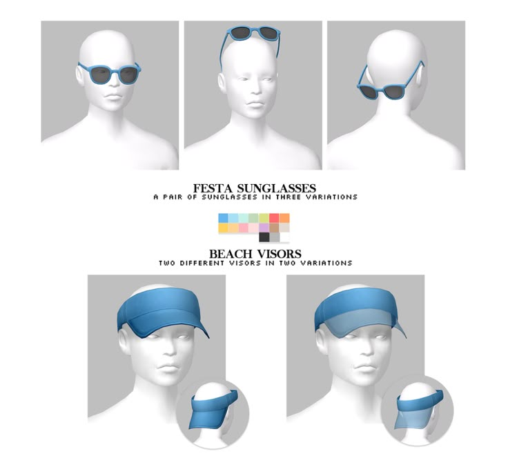 the instructions for how to wear sunglasses and headbands on a mannequin