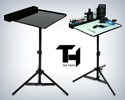 a table with two different types of tools on it and the words tat tech above it