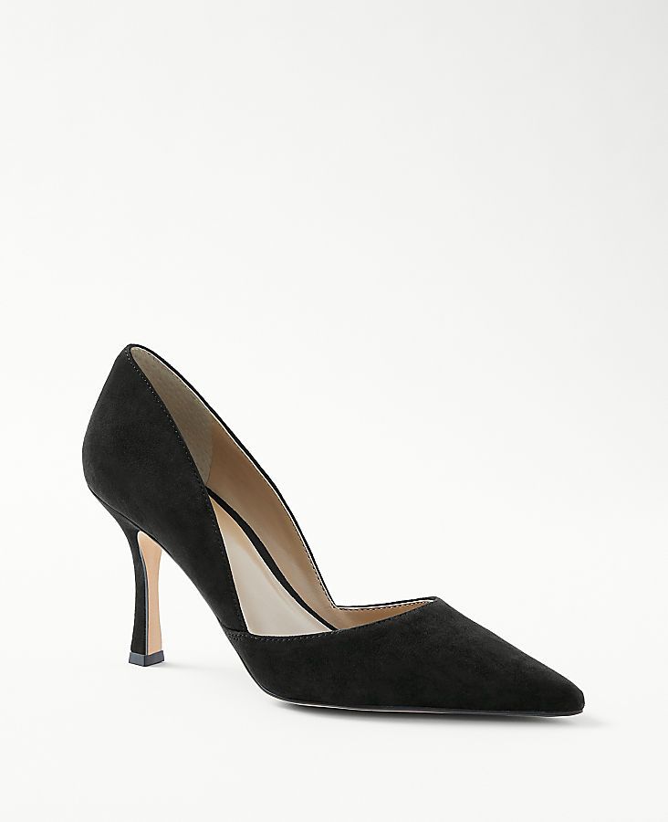 Artfully contoured, our rich suede pumps elevate any ensemble. Pointy toe. Padded footbed for complete comfort. 3 1/4" heel.,Imported:Imported,Fabrication:Suede Azra Suede Pumps by Ann Taylor Size regular - 8 1/2 Black Women's Shoes, High, Footwear, Suede High High Heels, 2023 Photoshoot, Velvet Pumps, 2024 Outfits, Heels Classy, Black Suede Pumps, Designer Pumps, Black Shoes Women, Pumps Shoes