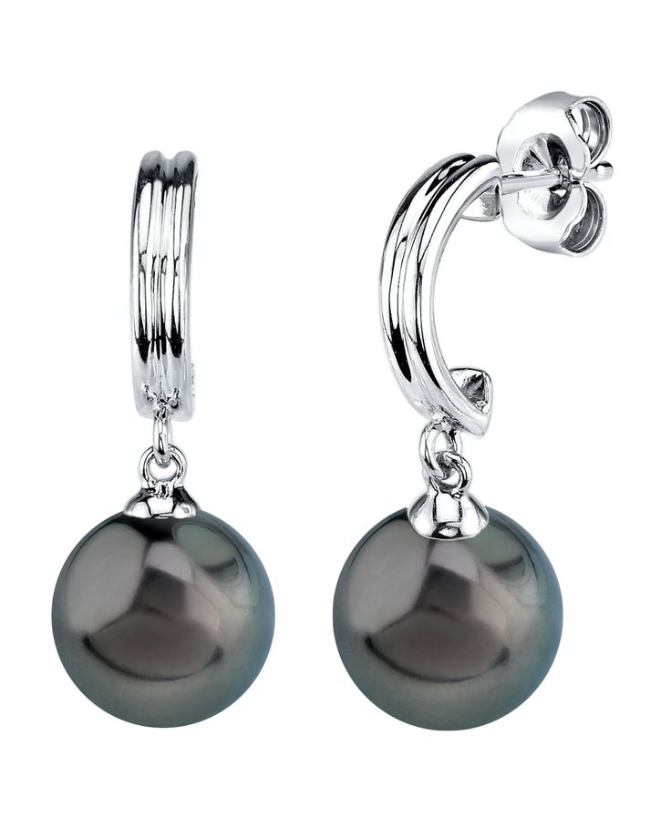 Tahitian South Sea Pearl Sally Earrings Classic White Gold Tahitian Pearl Earrings, Classic Tahitian Pearl Earrings In White Gold, Elegant White Gold Tahitian Pearl Earrings, Elegant Tahitian Pearl Earrings For Anniversary, Classic Tahitian Pearl Earrings For Formal Occasions, Anniversary Tahitian Pearl Drop Earrings, Elegant Tahitian Pearl Drop Earrings, Classic Tahitian Pearl Earrings For Anniversary, Classic Tahitian Pearl Drop Earrings