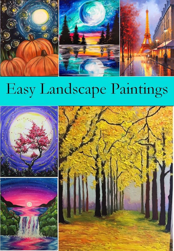 easy landscape paintings for beginners