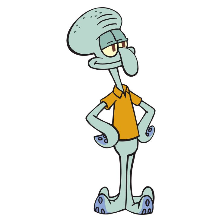 an image of a cartoon character standing with his hands on his hips and eyes closed