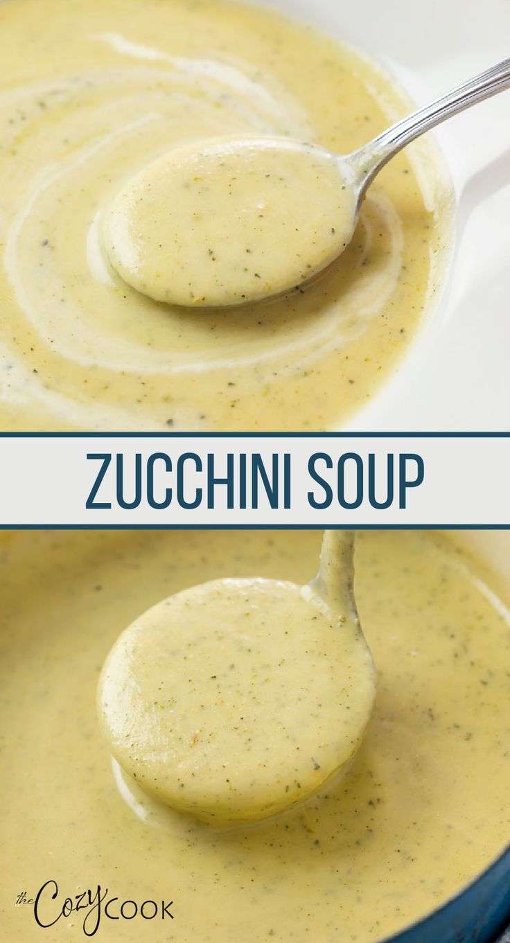 zucchini soup in a white bowl with a silver spoon. Gray Zucchini Recipe, Healthy Squash Soup, Soup Recipe With Zucchini, Squash And Zucchini Soup Recipes, Round Squash Recipes, No Chew Recipes, Liquid Food Recipes, Zucchini In Soup Recipes, Zucchini Crockpot Soup