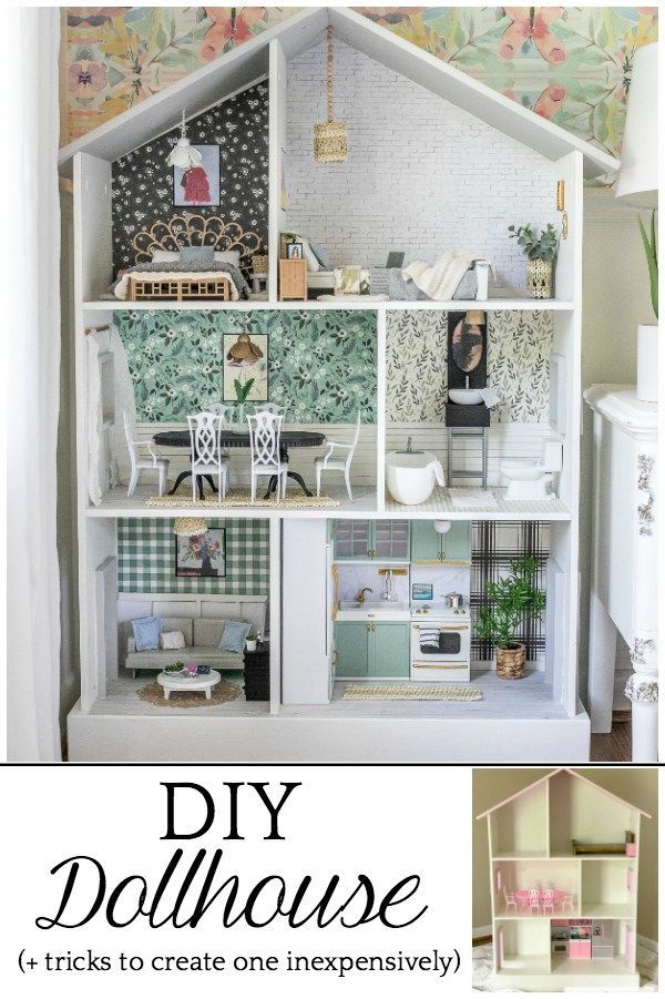 a dollhouse with the words diy dollhouse on it