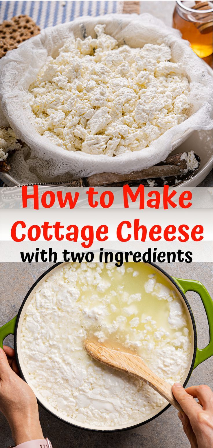 This easy recipe is about how to make cottage cheese at home with two healthy ingredients - milk and buttermilk. How To Make Homemade Cottage Cheese, How To Make Your Own Cottage Cheese, Cottage Cheese Diy How To Make, Homemade Cottage Cheese Recipes How To Make, Making Cottage Cheese, Goat Milk Cottage Cheese, All Homemade Recipes, Making Cheese At Home Simple, Dairy Free Cottage Cheese Recipe