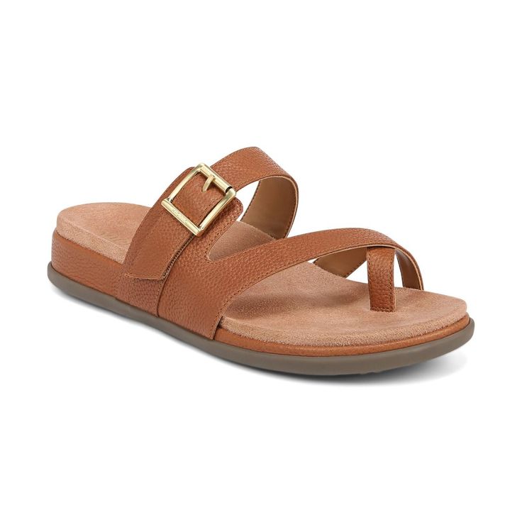 Carmela Strappy Slide Sandal Vionic Shoes, Slide Sandals, Slides, Heel Height, Everyday Wear, Sandals, Heels, Leather