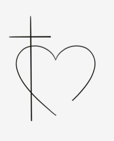 a heart with a cross in the middle