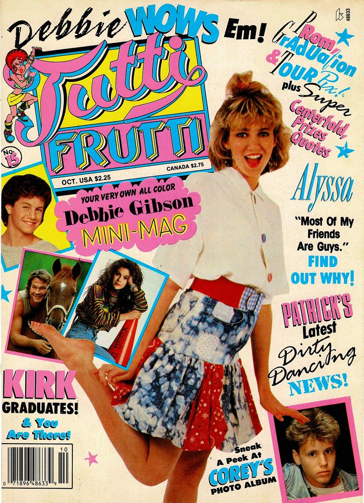 an old magazine cover with a woman in a skirt on the front and back covers